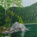Wyprzedaż: zestaw ręcznie malowanych obrazów „Cudna Wiosna” - 2x 30x24 cm (akryl)