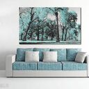 obraz DRZEWO 29 miętowe - 120x70cm do salonu lub sypialni mięta