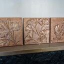 Teksturowy tryptyk terra - luksusowe obrazy strukturalne 3d