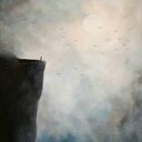 Nad ziemią - oryginalny obraz akrylowy na płótnie 70 x 50 cm