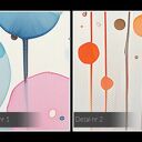 Obraz na płótnie - ABSTRAKCJA KULE ZACIEKI KLEKSY - 120x80 cm (116801)