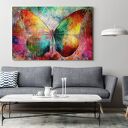 Obraz na płótnie - MOTYL KOLOROWY - 120x80 cm (59801)