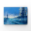 PEJZAŻ NOCĄ - praca formatu 18/24 cm