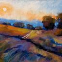 Pejzaż w formacie 18x24 cm - suche pastele i subtelne kolory