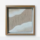 Obraz strukturalny w ramce beżowy minimalistyczny prezent 30x30 cm