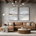 Wielkoformatowy dyptyk abstrakcyjny 120x160 cm - ręcznie malowany obraz strukturalny
