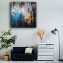 AUTUMN, wym. 100x140 cm - wielkoformatowy obraz abstrakcyjny na płótnie
