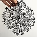Wycinanka Black Flower - minimalistyczna dekoracja ścienna dla kobiet z klasą