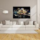 Obraz na płótnie do salonu na ścianę Duży KWIAT 49 Glamur 120x80cm