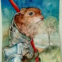 Wydra wojowniczka. Ilustracja bajkowa