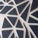Czarny kot drewniany w ramie, obraz geometryczny, przestrzenny 3d 40x50cm