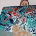 MEDUSA 70x90 duży obraz abstrakcja ręcznie malowany