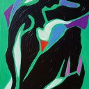 Obraz olejny do salonu Kolorowy Taniec - fowizm (Matisse style)
