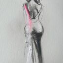 Neon Pink - kobieca inkografia z różowym akcentem 60x90 cm