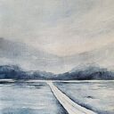 ZIMA - akwarela formatu 20x20 cm