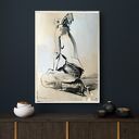 Obraz „Lady” 100x70 cm - gotowy do powieszenia, grafika kobieca
