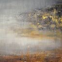 Gold rush 12 - abstrakcja strukturalna z metalicznym blaskiem (80x100 cm)