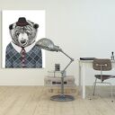Obraz 60x80 cm Pan Miś w stylu hipster - wydruk