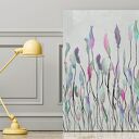 Obraz na płótnie ŁĄKA SZARY KOLOR - 50x70 cm w pionie