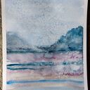 Pejzaż akwarela 24/18 cm - ręcznie malowany Rembrandt na papierze 200 g/m2