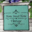 Zimowy medalion z jeleniem - ręczny decoupage shabby chic vintage 20x20 cm