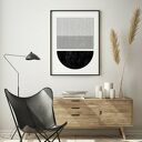 Plakat Black Line #2 40x50 cm - czarno-biała dekoracja do Twojego wnętrza