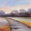 Pejzaż z pastel suchych - obraz 18x24 cm