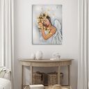 100% Ręcznie malowany Anioł na płótnie - 50x70 cm -"Motyle"