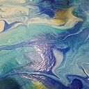 Tryptyk energetyczny Pouring z ramami - 3 ręcznie malowane obrazy 24x30 cm