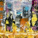 City of Lights - obraz Nowy Jork 50x70 w stylu boho, akryl - gotowy do zawieszenia bez ramy