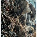 Struktury - Człowiek Drogi: obraz strukturalny 50x70x5 cm