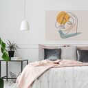 Obraz na płótnie - MINIMALIZM PORTRET KOBIETA - 120x80 cm (96301)