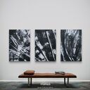 Tryptyk zimowy black& white, plotno 60x40x1 cm