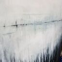 Abstrakcja w bieli, czerni i szarościach - obraz akrylowy 100 x 50 cm, gotowy do zawieszenia