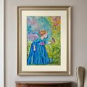 Anioł w ogrodzie - oryginalna akwarela 50x70 cm
