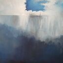 Obraz akrylowy „Samotna łódź” 60 x 90 cm - Paulina Lebida