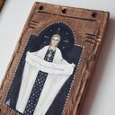 Anioł Klucznik XVIII obraz ręcznie malowany na drewnie