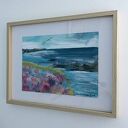 Wspomnienie wakacji Obraz w ramie pastele olejne