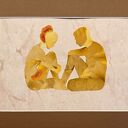 Quiet Conversation - obraz z prawdziwych suszonych kwiatów 30x21 cm