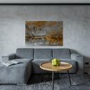 Obraz na płótnie - Pejzaż GÓRY pomarańczowy 100x70 cm (Vaku dsgn)