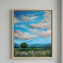 Błękitne niebo - obraz akrylowy pejzaż 60x50 cm (sygnowany, gotowy do powieszenia)