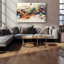 Kolorowy obraz abstrakcyjny na płótnie 120x80 cm do salonu