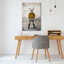 Obraz na płótnie Buldog Gustaw 80 x 120 cm - pies w swetrze