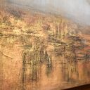 Gold rush 12 - abstrakcja strukturalna z metalicznym blaskiem (80x100 cm)