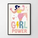 Plakat obraz power girl 50x70 cm B2