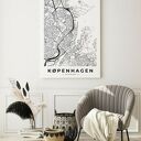 Plakat obraz mapa Kopenhaga 50x70 cm B2