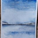 Pejzaż - akwarela 32x24 cm sygnowana przez Paulinę Lebidę