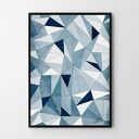 Plakat obraz abstrakcja trójkąty 50x70 cm B2