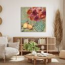 Nowoczesny obraz drukowany na płótnie Letni Bukiet 80x80 cm - styl boho