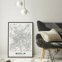 Plakat Obraz Mapa Berlina 50x70 cm B2